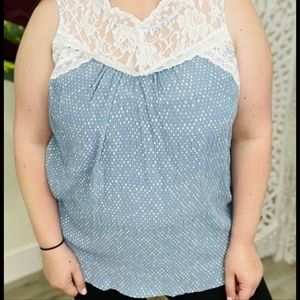Victorian lace tank